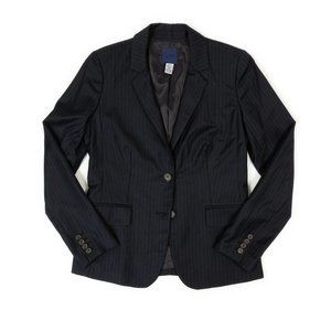 J. Crew Super 120s midnight dark navy pin stripe blazer size 6